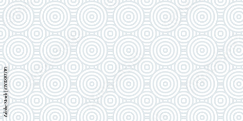 Minimal Overlapping creative diamond circle abstract white and gray pattern background with waves texture. geometric digital fabric pattern circles floral lapping white retro background.