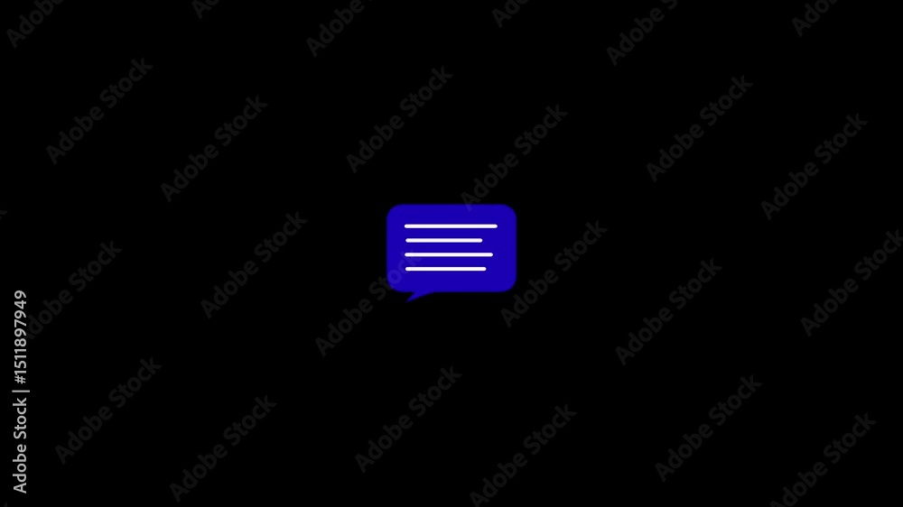 Message icon animation. Conversation notification message receiving animated. Message icon animation. Conversation notification message receiving animated.