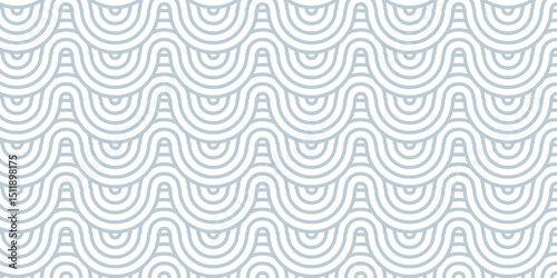 Minimal Overlapping creative diamond circle abstract white and gray pattern background with waves texture. geometric digital fabric pattern circles floral lapping white retro background.