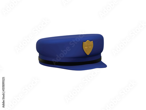 police hat icon 3d illustration render