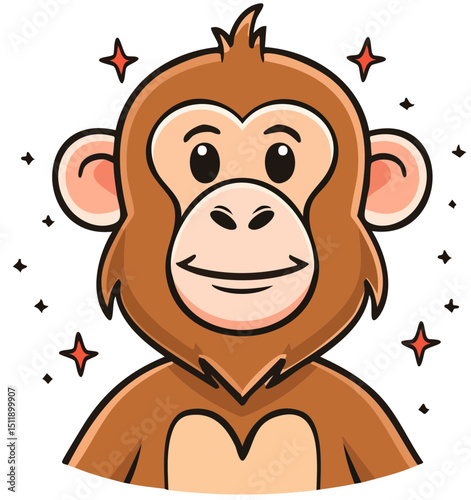 Adorable Monkey Clipart