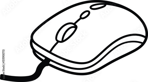 Computer Mouse Coloring Page