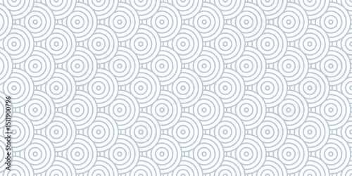 Minimal Overlapping creative diamond circle abstract white and gray pattern background with waves texture. geometric digital fabric pattern circles floral lapping white retro background.