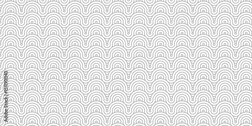 Minimal Overlapping creative diamond circle abstract white and gray pattern background with waves texture. geometric digital fabric pattern circles floral lapping white retro background.