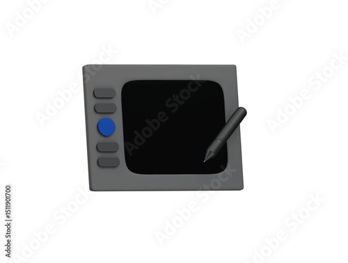pen tablet icon 3d illustration render