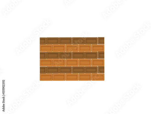 brick wall icon 3d illustration render