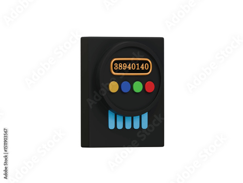 electric meter icon 3d illustration render