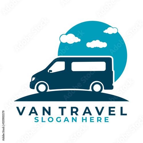 Van Travel logo design vector template. Van Car logo design icon