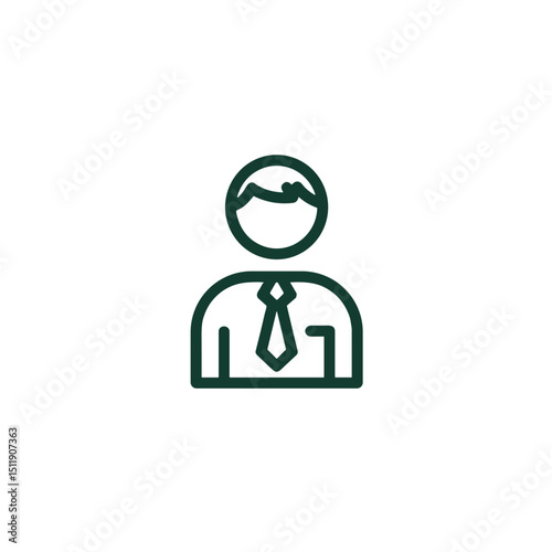 Business applicant icon for career platforms and recruitment systems