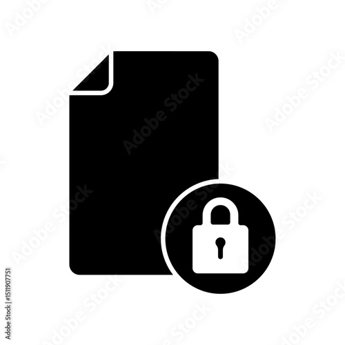 Icon a locked file, isolated against a clean background.