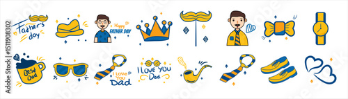 Father’s Day vector illustration collection
