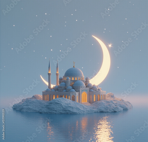 mosque at night