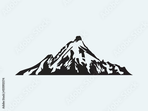 detail mountain graphic design, mountain silhouette vector illustration art