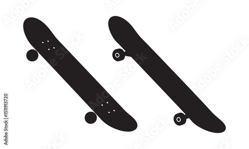 Skateboard Logo Images flat vector icon for apps and website 