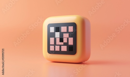 3D Pixelated Icon