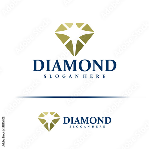 Diamond logo design concept vector. Diamond Logo Design Template. Creative Symbol. Icon