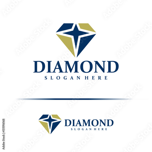 Diamond logo design concept vector. Diamond Logo Design Template. Creative Symbol. Icon