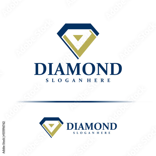 Diamond logo design concept vector. Diamond Logo Design Template. Creative Symbol. Icon