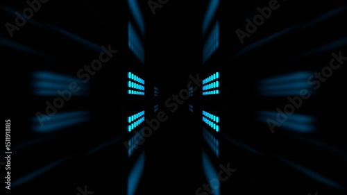 Cyan and Pink Flashing Neon Technochannel Background VJ Loop in 4K