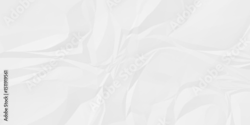 White crumpled paper texture. White wrinkled paper texture. White paper texture. White crumpled and top view textures can be used for background of text or any contents.	
