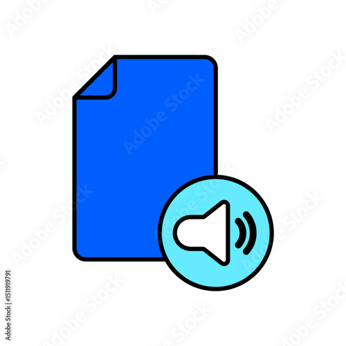 Icon a audio file, isolated against a clean background.