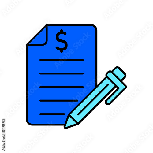 Icon a contract, isolated against a clean background.