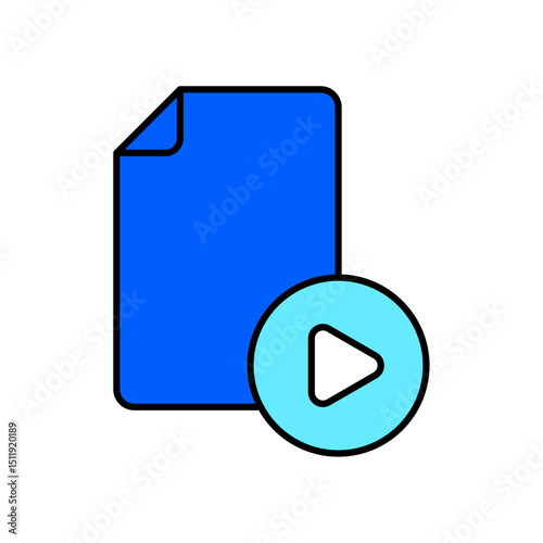 Icon a video, isolated against a clean background.