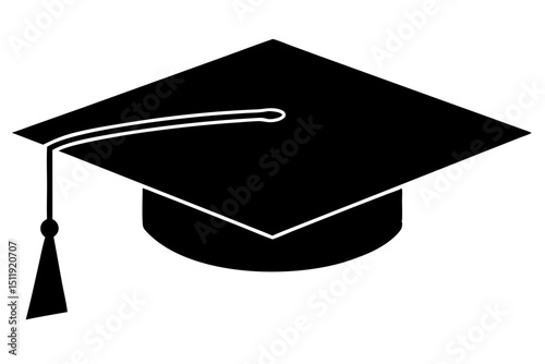 graduation cap on white background