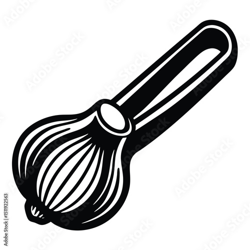 Garlic Press on White Background