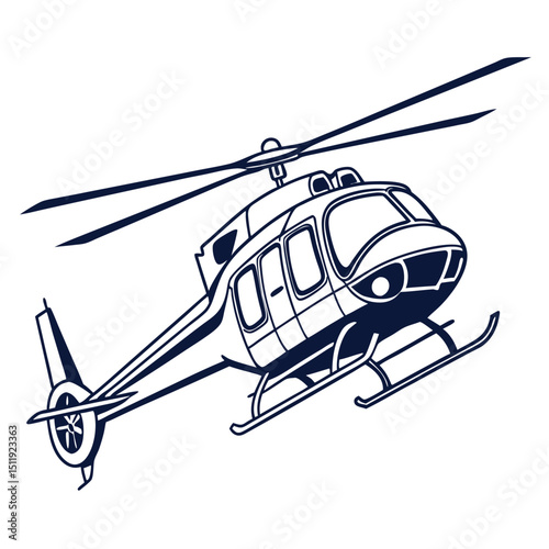 Helicopter icon vector on white background, helicopter icon, helicopter logo, Adobe Illustrator Artwork