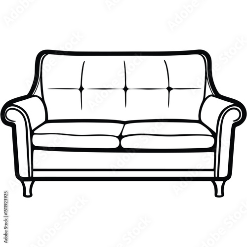 Sofa on White Background