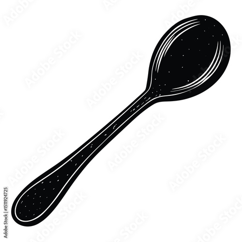 Wooden Spoon on White Background