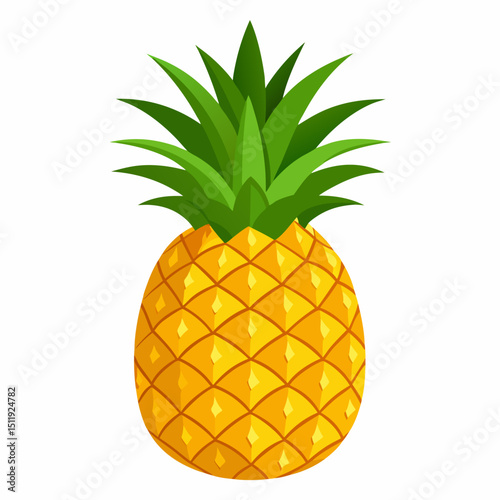 pineapple on white background
