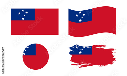 Free Download Samoa flag in different forms - GFXLoad
