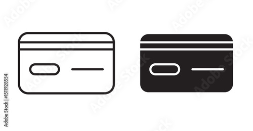 Credit card icon set flat style. Vector illustration collection.