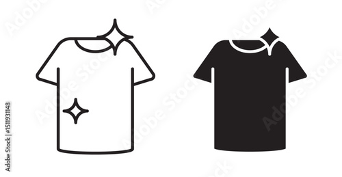 Clean Clothes icon set flat style. Vector illustration collection.