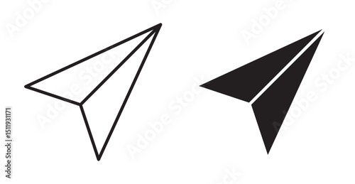 Send icon set flat style. Vector illustration collection.
