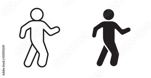 Walk icon set flat style. Vector illustration collection.
