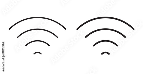 Wifi Signal icon set flat style. Vector illustration collection.