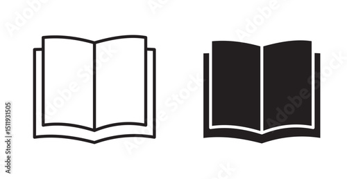 Book icon set flat style. Vector illustration collection.