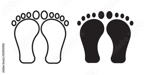 Foot icon set flat style. Vector illustration collection.
