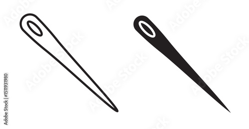 Needle icon set flat style. Vector illustration collection.