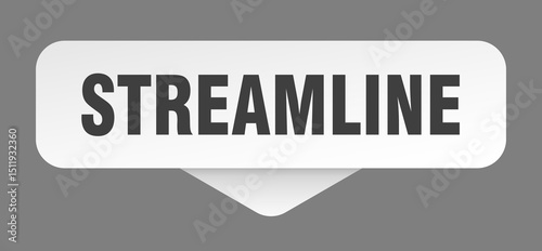 streamline sticker. streamline sign isolated on gray background