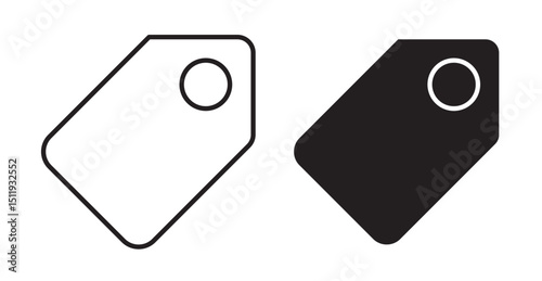 Tag icon set flat style. Vector illustration collection.