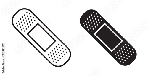 Bandage icon set flat style. Vector illustration collection.
