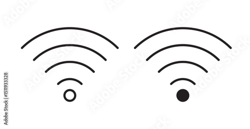Wifi icon set flat style. Vector illustration collection.