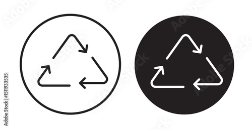 Recycle icon set flat style. Vector illustration collection.