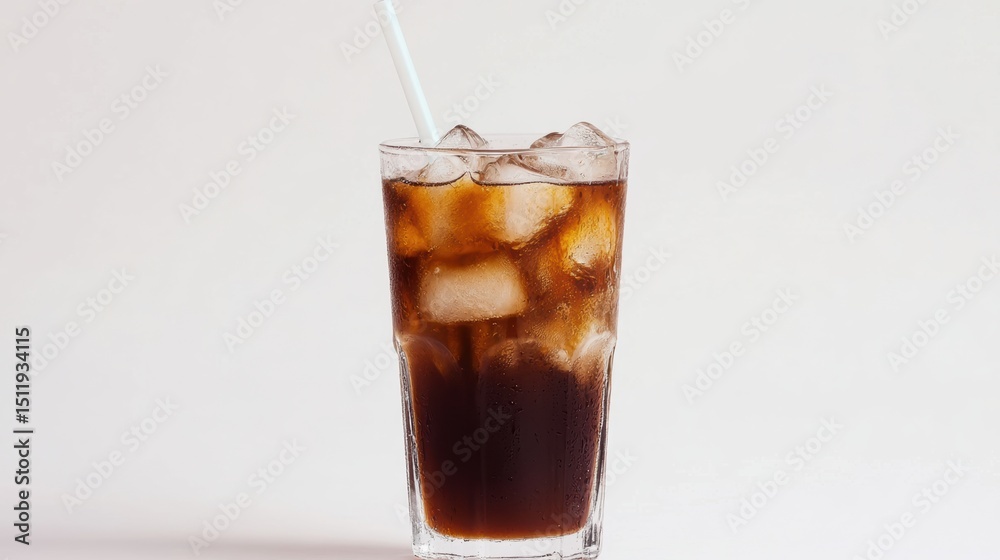 Refreshing iced coffee served in a tall glass, perfect for warm days and energizing moments. Refreshing iced coffee served in a tall glass, perfect for warm days and energizing moments.
