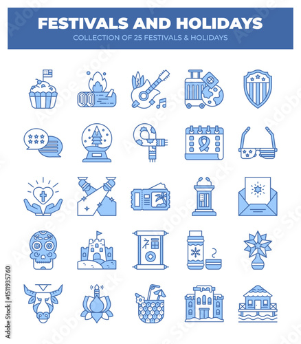 Collection of 25 Festivals and Holidays. A Celebration of Culture and Traditions
