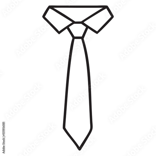Necktie Line Art Icon - Business & Formal Wear, Necktie icon. Concept of business, fashion

